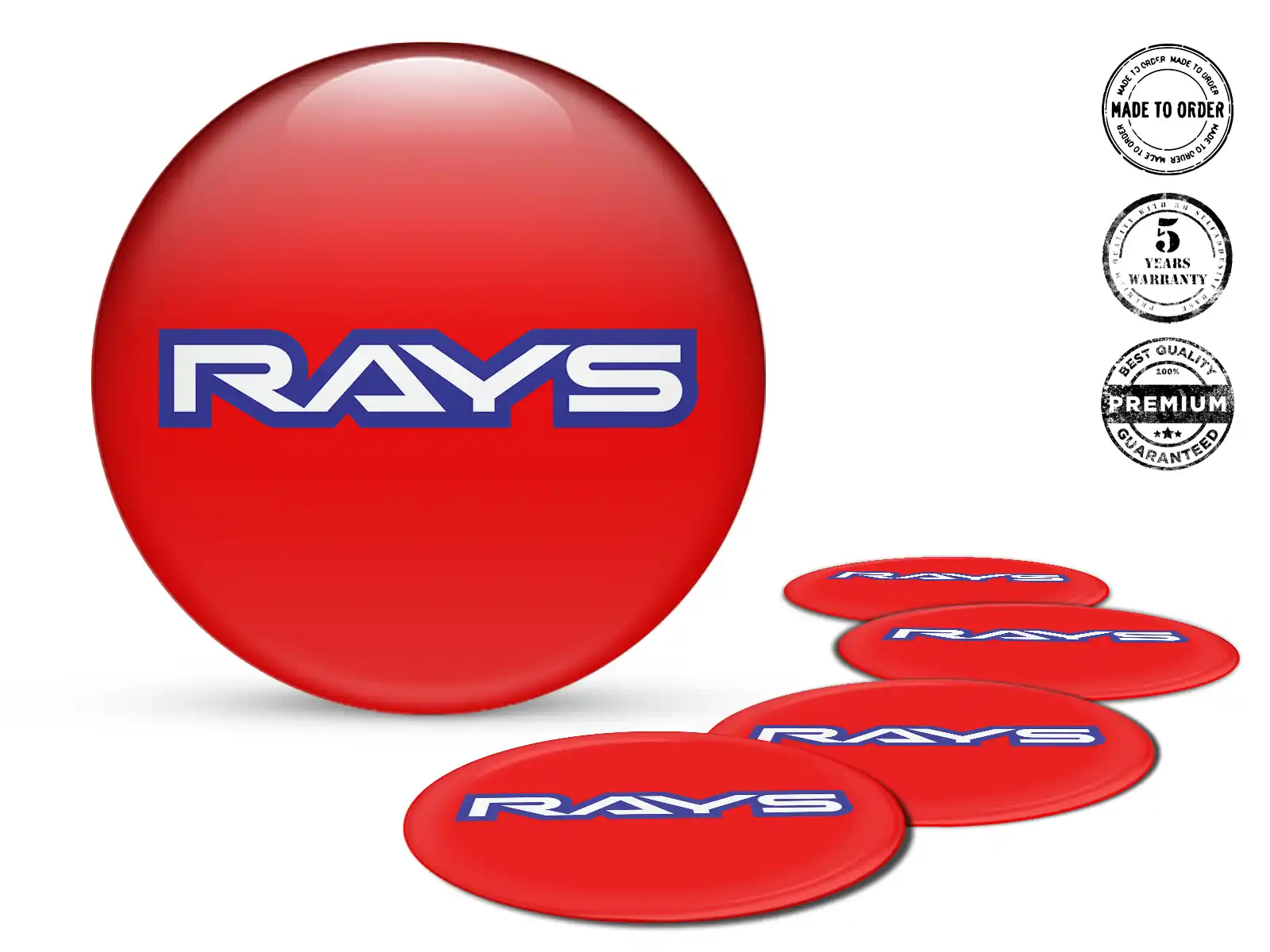 Rays Radaufkleber Stil Hochwertige Dome-Embleme